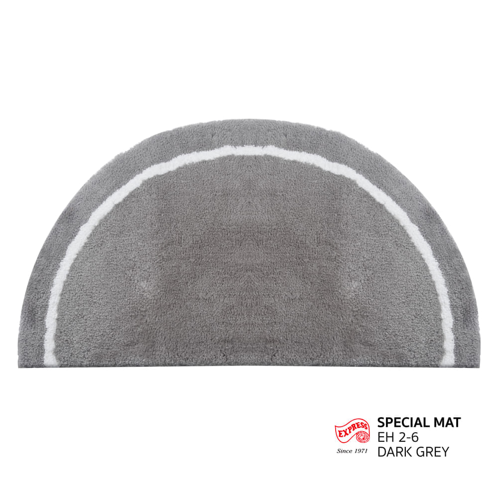 พรมเช็ดเท้าหน้าประตู EXPRESS CARPET รุ่น EH2-6 ขนาด ครึ่งวงกลม 45X75 ซม. หนา 20 มม. สีเทา_3